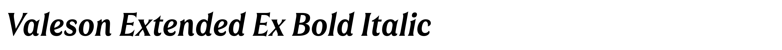 Valeson Extended Ex Bold Italic